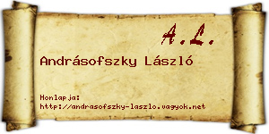Andrásofszky László névjegykártya